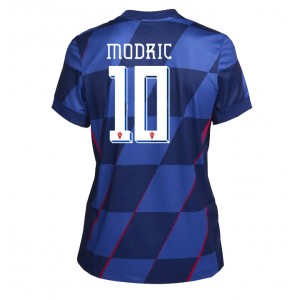 Fotbalové Dres Chorvatsko Luka Modric #10 Dámské Venkovní Oblečení ME 2024 Krátký Rukáv